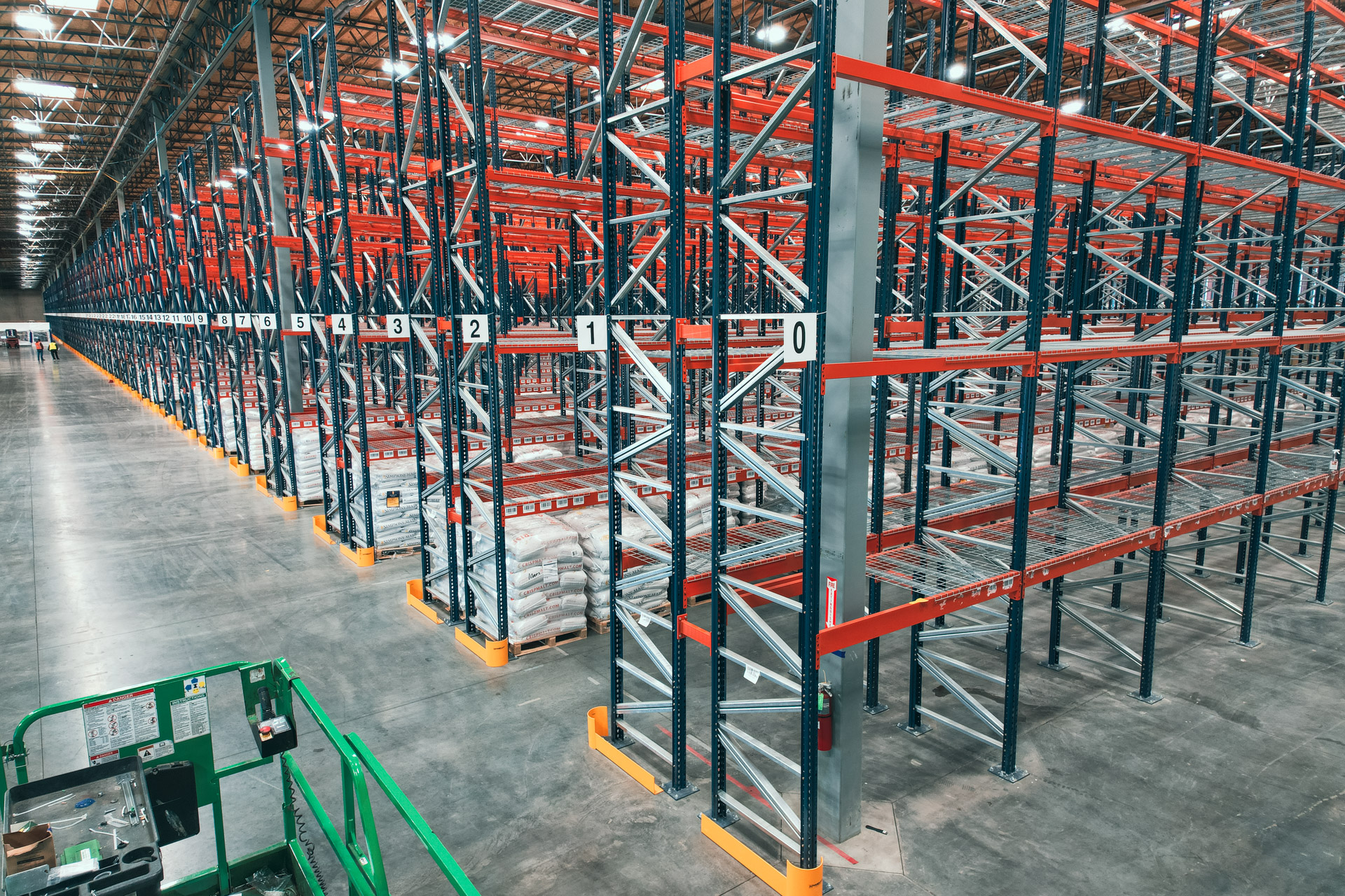 Warehouse pallet rack installation in Orlando Central Florida